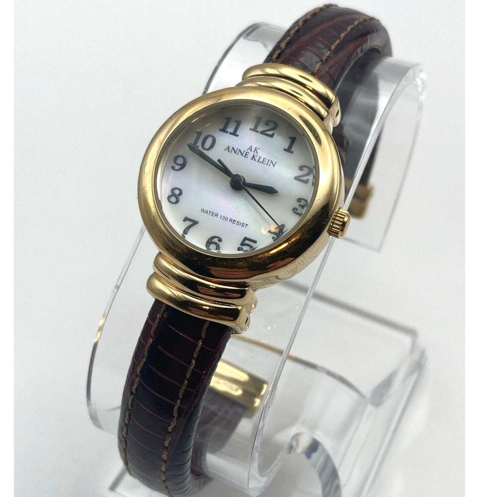 Anne Klein Mother of Pearl Like Face Women's Cuff Bracelet Watch - Fresh Battery